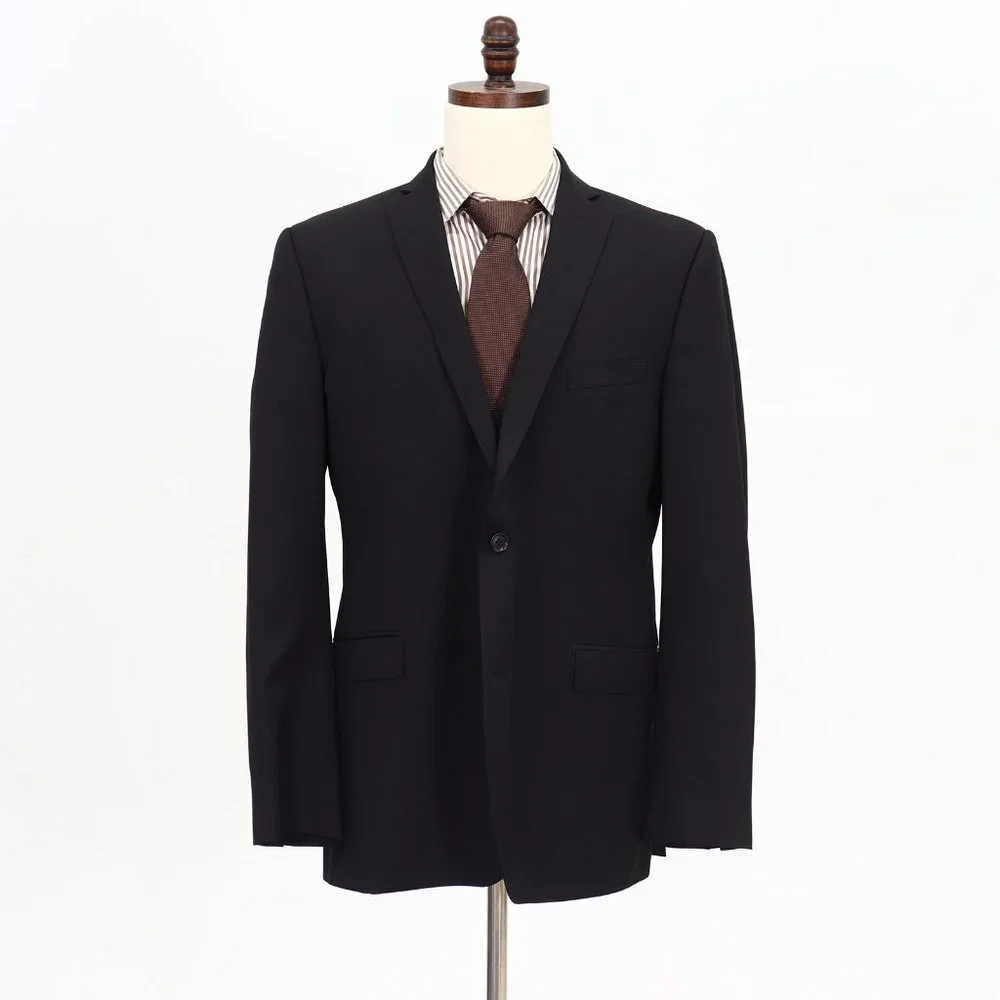 Saks Fifth Avenue 44L Gray Solid 2-Button Sport Coat Blazer Jacket P598